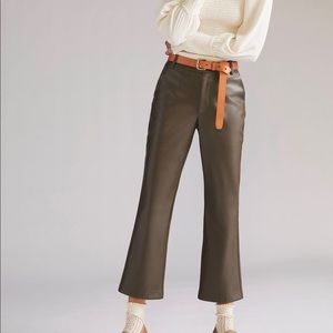 Anthropologie Avec Les Filles vegan leather crop flare